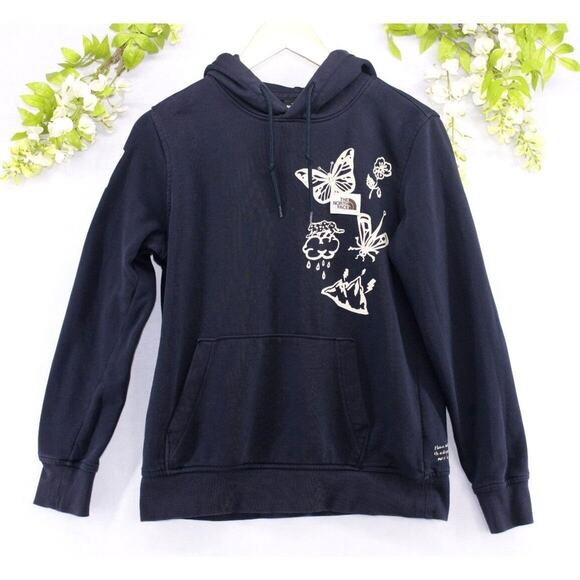 The North Face Women's Himalayan Bottle Source Hoodie Navy Sweatshirt Sz S - Picture 1 of 8